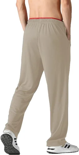 Miniatura 7 de Pantalones deportivos para hombre con bolsillos con cremallera, pantalones deportivos ligeros, pantalones de entrenamiento holgados atléticos