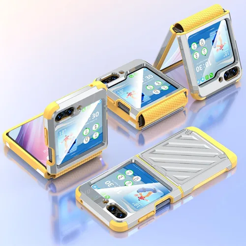 Miniatura 4 de Funda compatible con Z Flip 5 con protección de bisagra para Samsung Flip 5, resistente, a prueba de golpes, carcasa protectora de cuerpo completo