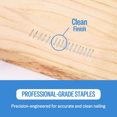 Miniatura 9 de meite Grapas de tapicería de acero inoxidable 304 de calibre 22 71/10, corona de 3/8 pulgadas con longitud de pierna de 3/8 pulgadas, grapas