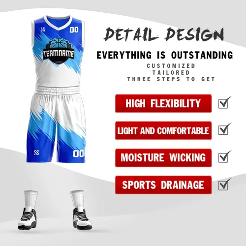 Miniatura 2 de Kit de jersey de baloncesto con degradado personalizado, nombre y número de equipo, uniformes deportivos personalizados para hombresjóvenes