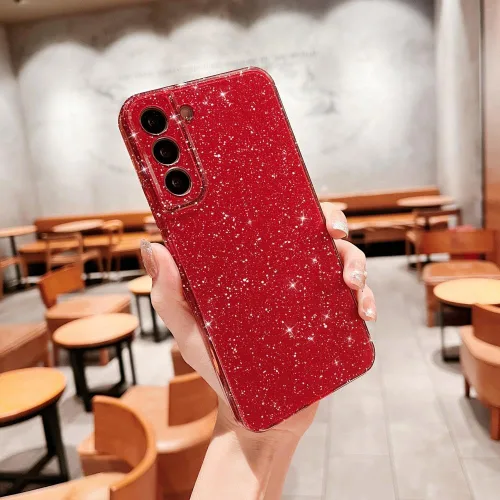 Miniatura 3 de MINSCOSE Compatible con Samsung Galaxy S22 Plus Case, Bonito Color Neón Brillante, con Purpurina Brillante Delgada Resistente a Golpes de Silicona