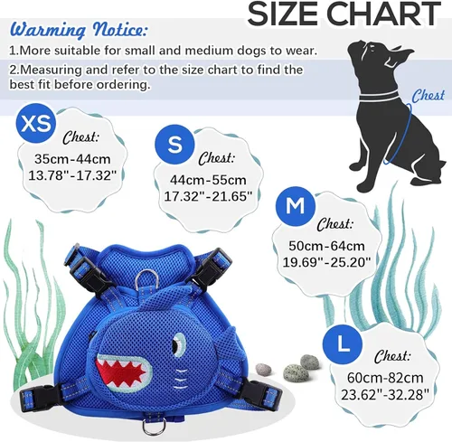 Miniatura 4 de IDOMIK - Mochila para perro con arnés, mochila sin tirón con anillo en D para perros pequeños y medianos, linda mochila autoportante para perros
