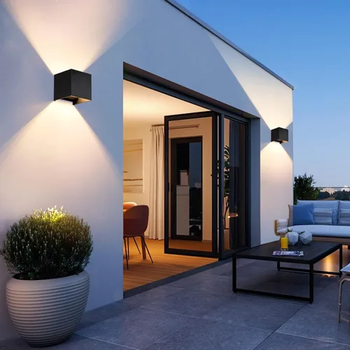 Miniatura 3 de 2 piezas de luces de pared G9 para exterior/interior, apliques de pared con luces hacia arriba y abajo, IP65 impermeables, iluminación moderna