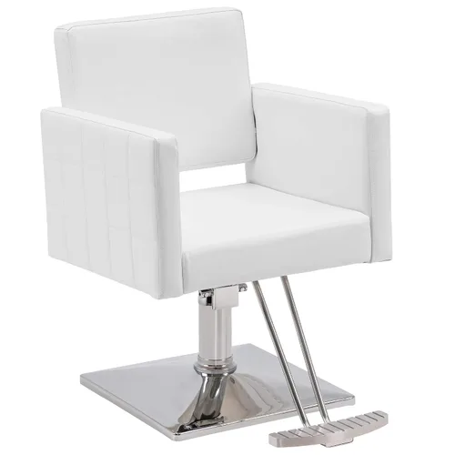 Miniatura 10 de Silla BarberPub para estilista de salón, silla de peluquería hidráulica, altura ajustable, cuero PVC, giro de 360 grados, barbería, salón en casa