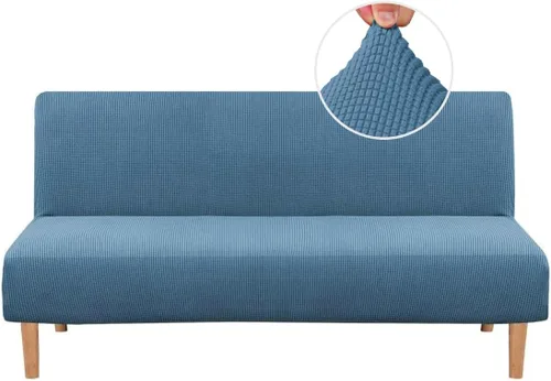 Miniatura 9 de H.VERSAILTEX - Funda elástica para sofá o cama, licra de alto elastano, lavable a máquina, tela Jacquard para sofá, futón Chocolate