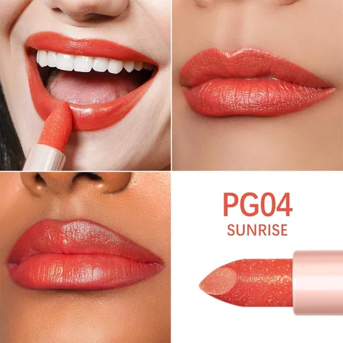Miniatura 4 de Oulac Lápiz labial hidratante de coral para mujeres Bálsamo labial tintado infundido con ácido hialurónico sódico, maquillaje de labios ligero, PG04