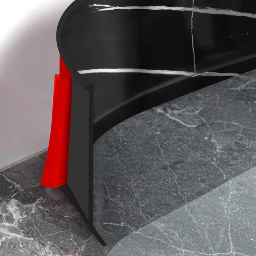 Miniatura 15 de Moldura Flexible para Zócalo de 4 Pulgadas, Base de Pared de Vinilo Autoadhesivo, Despegar y Pegar, Base Cóncava de Goma, Moldura para Zócalo