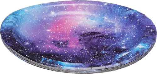 Miniatura 4 de Creative Converting 725533 - Mantel de plástico de diseño espacial, 54 por 108 pulgadas, color negro