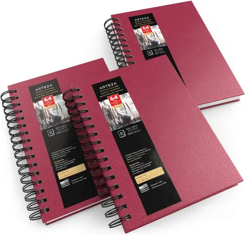 Miniatura 15 de Arteza - Cuaderno de bocetos de acuarela con tapa dura. Negro