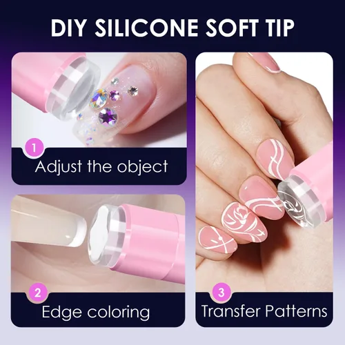 Miniatura 5 de Mini luz UV para uñas, luz UV de mano pequeña portátil rosa para uñas de gel, lámpara de curación flash recargable inalámbrica, lámpara de gel