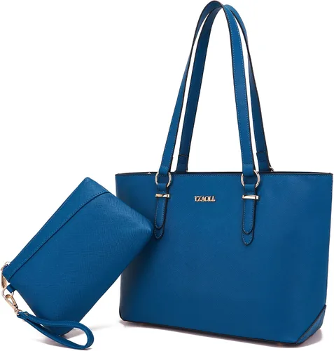 Miniatura 8 de YZAOLL Bolsos para mujer de cuero sintético, medianos y grandes, bolso de hombro, cartera, juego de bolso de mano y billetera