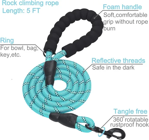 Miniatura 3 de haapaw Paquete de 2 collares de perro Martingale con hebilla de liberación rápida reflectantes, collares de entrenamiento para perros pequeños