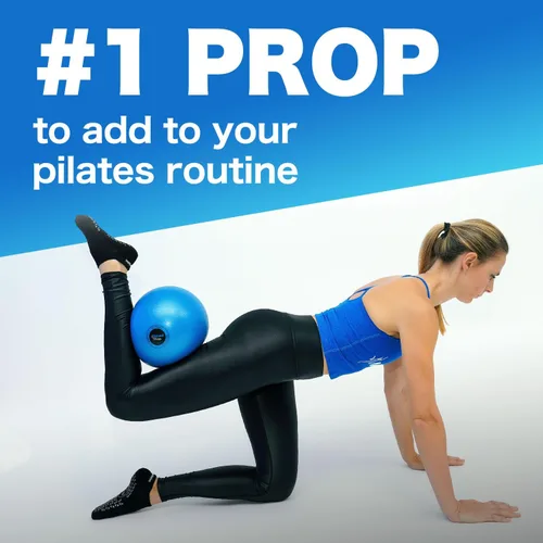 Miniatura 3 de Natural Pilates Pelota Pelota de ejercicio pequeña Pelota de pilates de 9 pulgadas para fuerza del núcleo y estabilidad de la espalda Pelota
