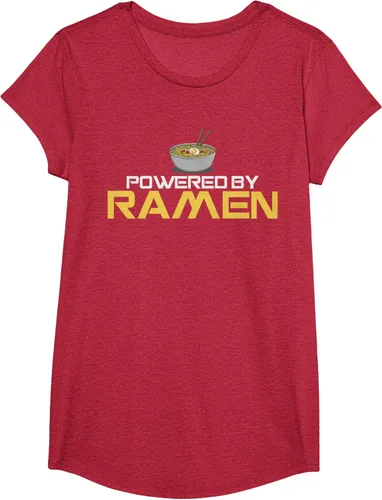 Miniatura 45 de Camiseta de fideos de anime japoneses Powered By Ramen, Negro, S