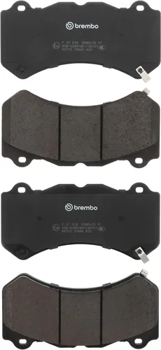 Brembo P37018 Juego de pastillas de freno de disco delantero de acero de aleación Low-Met CADILLAC/CHEVROLET/DODGE/JEEP/NISSAN OE# 00K68144427AB