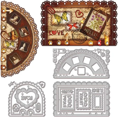 Miniatura 9 de GLOBLELAND Troqueles de corte de página de mariposa para hacer tarjetas, troqueles de corte de borde desgarrado para bricolaje, álbumes de recortes