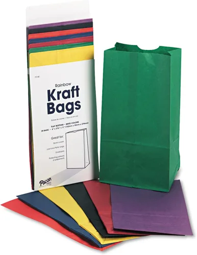 Miniatura 2 de Rainbow Kraft Bolsas, 6"X11", Blanco, 50 Bolsas