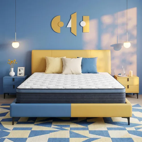Miniatura 32 de inight Colchón híbrido tamaño Queen de 10 pulgadas, soporte firme medio para peso promedio (130-230 libras), espuma Nebulign de apoyo y bobinas