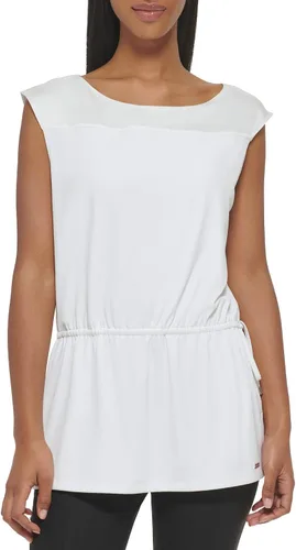 Miniatura 4 de Calvin Klein Camiseta de punto con cordón sin mangas para mujer