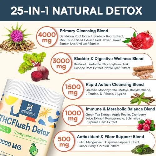 Miniatura 3 de Suplemento en polvo desintoxicante para hombres y mujeres, fórmula herbaria natural para hígado, riñón y digestión, sabor a lima, 30 porciones