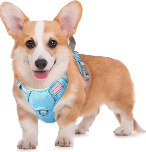 Miniatura 32 de BARKBAY Arnés para Perro Sin Tirones Talla Grande Arnés Reflectante para Perro con Clip Frontal y Asa de Control Fácil para Caminar Entrenar Correr