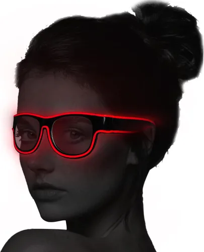 Miniatura 7 de YouRfocus Gafas inalámbricas con luz LED que brillan en la oscuridad, gafas de neón para fiestas rave, EDM, Halloween, Navidad (verde)