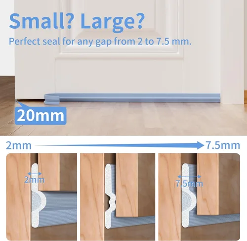 Miniatura 5 de Tira de sellado mejorada para puerta y ventana, tira de aislamiento de puerta y ventana autoadhesiva de 9.8 pies, sello de desgaste en forma de V