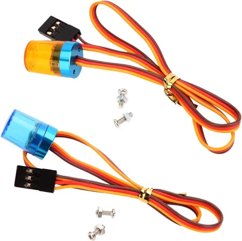 Miniatura 23 de LED Strobing Luz intermitente giratoria 0.354x0.591 in Lámpara para RC Modelo Policía Bomberos Ambulancia Coche Camión Iluminación (amarillo)