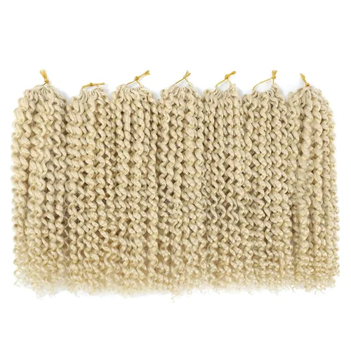 Miniatura 44 de Dansama - 7 paquetes de extensiones de cabello trenzado ondulado Passion Twist, extensiones de cabello de trenzas con ganchillo estilo mariposa, #1B