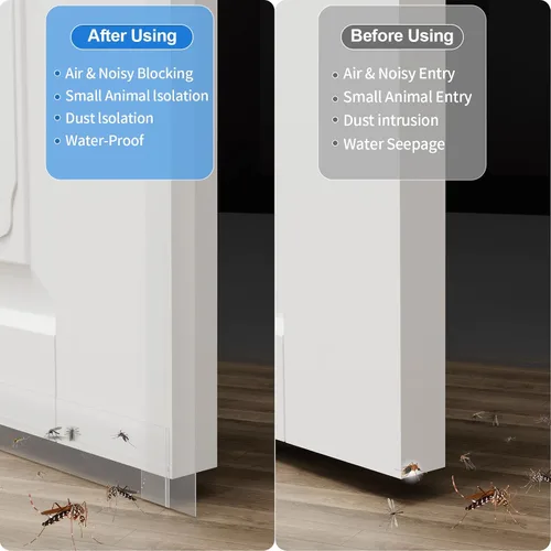Miniatura 4 de Mejor sellado de clima para puerta extra grueso de 2mm, tira de sellado de silicona para puertas, ventanas y huecos de vidrio de ducha de 2 pulgadas