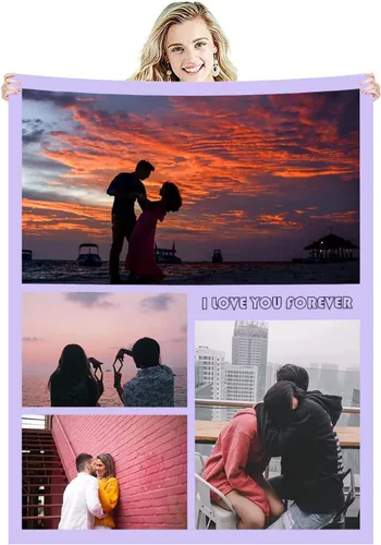 Miniatura 9 de Manta de fotos personalizada con collage de texto, imagen, regalo de cumpleaños de boda para adultos, bebés, niños, niñas, niños, papá, mamá, 10