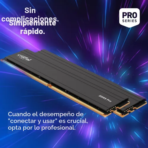 Miniatura 5 de Crucial Pro CP2K16G60C48U5 - Kit de Memoria para computador de escritorio RAM 32GB (2x16GB) DDR5 6000MHz (o 5600MHz o 5200MHz o 4800MHz) UDIMM