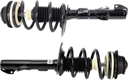 TRQ Conjunto de Amortiguador y Resorte Delantero Cargado con Resorte Helicoidal Pre-ensamblado Compatible con Jeep Cherokee Limited AWD 14-22 Sin