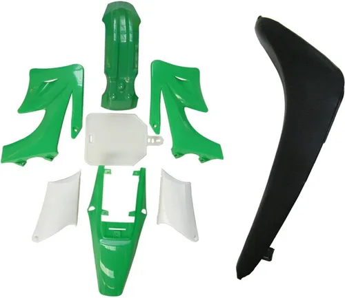 Miniatura 5 de Kit de carenado de plástico, piezas de guardabarros y asiento negro para Apollo 110cc 125cc 150cc Pit Dirt Bike (4naranja + 3blanco)