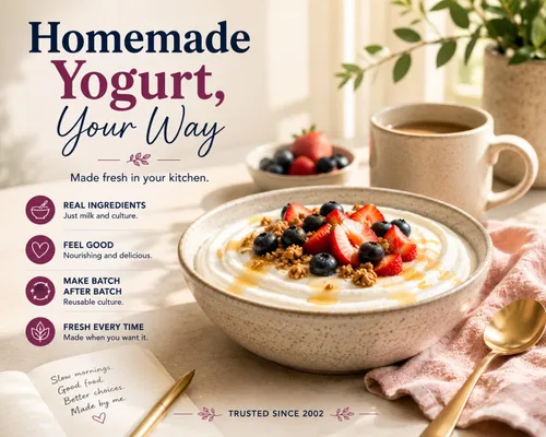 Miniatura 8 de Cultures for Health Cultura de yogur griego 2 paquetes de yogur probiótico estilo reliquia deshidratado para bricolaje Delicioso para batidos