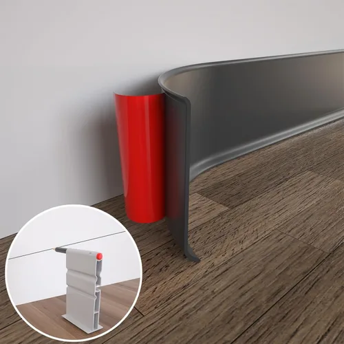 Miniatura 14 de COUKIU Moldura Flexible para Zócalo, 3 Pulgadas x 20 Pies Base de Pared de Vinilo Autoadhesivo Base Cove, Moldura de Base de Pared de Goma