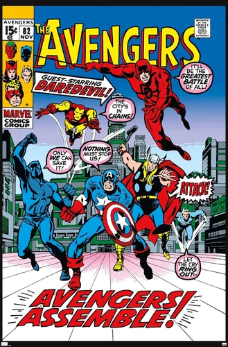 Miniatura 12 de Trends International Marvel Comics - Póster de pared de Avengers #82 Versión con marco de bronce
