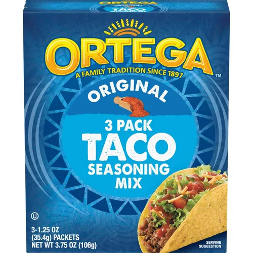 Miniatura 13 de Ortega Seasoning Mix, 40% menos de Taco de sodio, 6.5 onzas