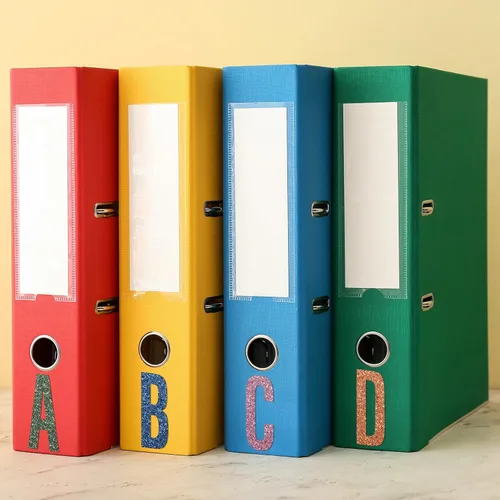 Miniatura 6 de Gersoniel 8 hojas de calcomanías de letras con purpurina, calcomanías de vinilo del alfabeto, impermeables, autoadhesivas para pósteres, tablones