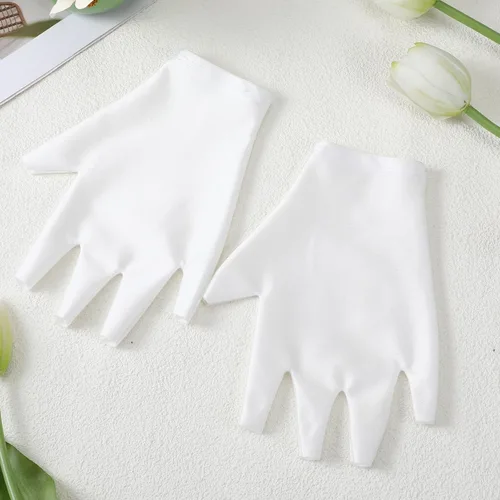 Miniatura 7 de 2 pares de guantes UV para lámpara de uñas de gel, guantes de protección UV para mujeres, guantes profesionales de protección UV sin dedos, guantes