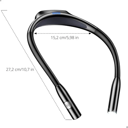 Miniatura 8 de Gritin - Luz de Lectura para el Cuello LED, Luz de Libro para Leer en la Cama - Cuidado de los Ojos, 3 Colores, Brillo Ajustable, Brazos Flexibles