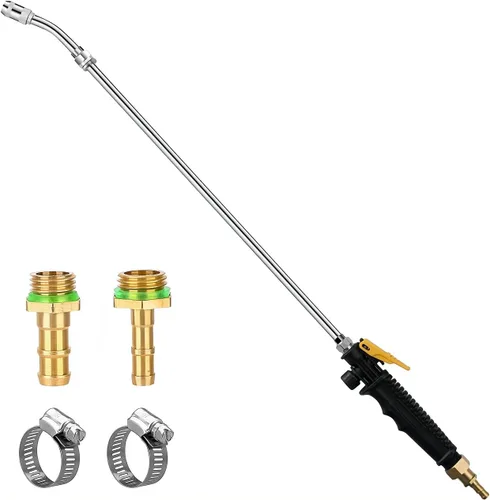Miniatura 10 de Varita pulverizadora, rociador universal ajustable con púa de latón de 3/8 pulgadas, varilla rociadora de repuesto de acero inoxidable con válvula