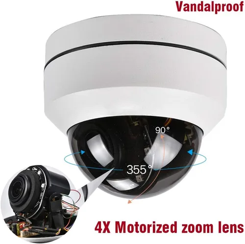Miniatura 2 de EVERSECU Mini cámara PTZ RS485 HD analógica 1080P 4X Zoom (0.110-0.472 in) 65ft IR distancia al aire libre Cámara domo de alta velocidad IP66
