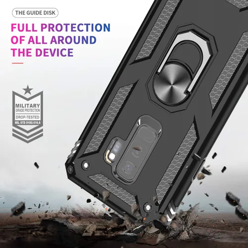 Miniatura 8 de LeYi Funda para Samsung Galaxy S9 Plus, Galaxy S9+ Plus con [paquete de 2] protector de pantalla curvado 3D, [grado militar] soporte de anillo