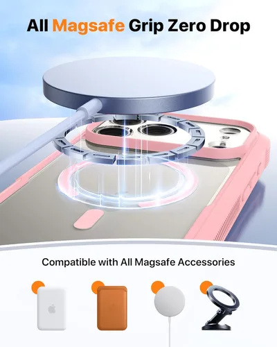 Miniatura 56 de Diaclara Funda diseñada para iPhone 16, mejorada [protección completa de la cámara], carcasa resistente de cuerpo completo con protector de pantalla