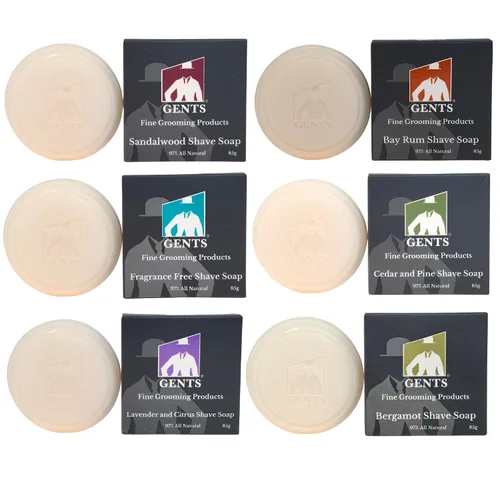 Miniatura 26 de G.B.S Jabón de afeitar para hombre 97% natural enriquecido con manteca de karité y glicerina, crea una rica forma de espuma, 3 onzas cada paquete
