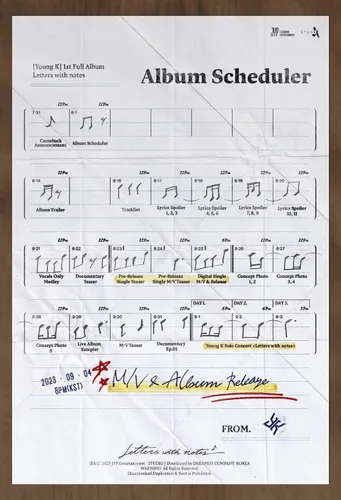 Miniatura 2 de JOVEN K CARTAS CON NOTAS 1er álbum completo Ver. K-POP SELLADO