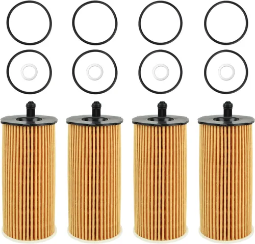 AUTOKAY Filtro de aceite de motor con juntas tóricas para Kia Carnival 2021-2023 3.5L Genesis G80 GV80 26320-3N000, 4 piezas