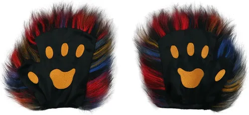 Miniatura 98 de Guantes de garra para disfraz de Halloween, medio dedo, lobo, oso, gato, guantes, guantes de piel sintética para mascarada, cosplay, utilería de mano