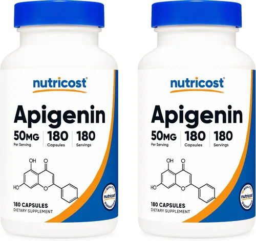 Miniatura 4 de Nutricost Apigenina 50 mg, 180 Cápsulas - Sin OGM, Sin Gluten, Vegano